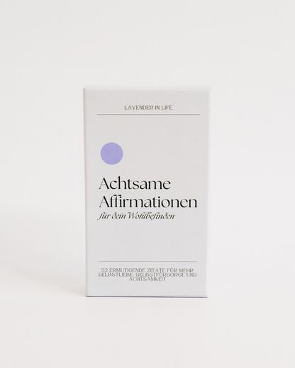 Affirmationenskarten 52 Karten mit Holzständer