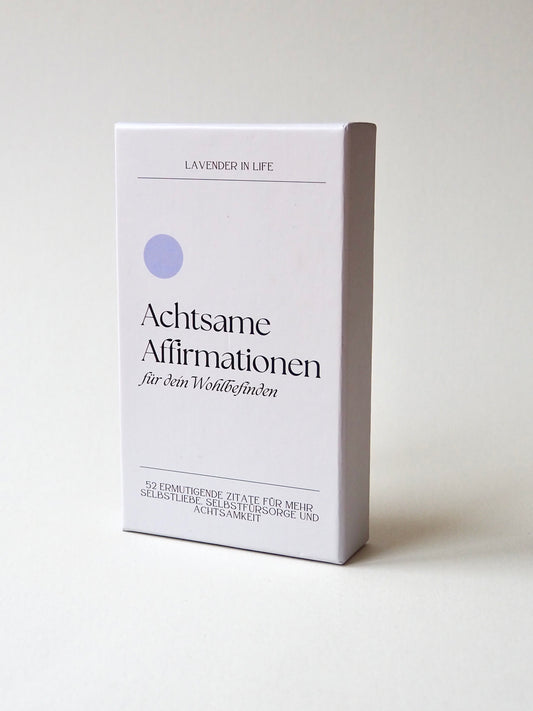 Affirmationenskarten I 52 Karten mit Holzständer